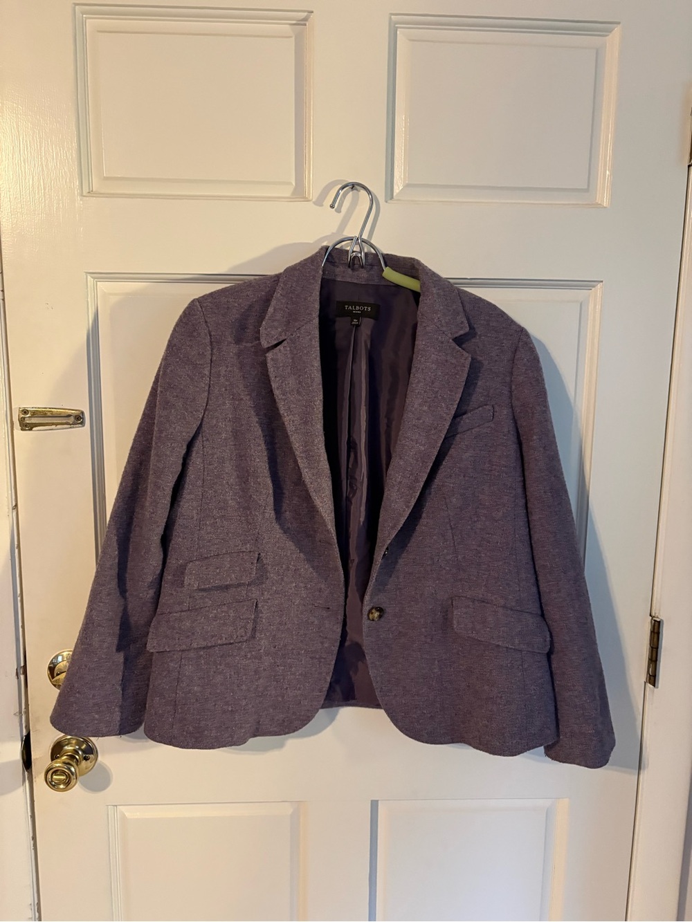 Talbots Lavender-Purple Tailored Wool Blend Blazer